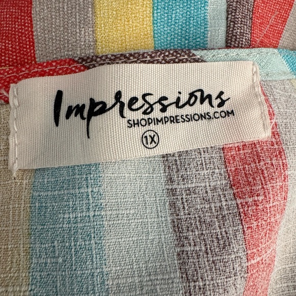 Impressions Multicolor Striped Romper - Picture 3 of 3